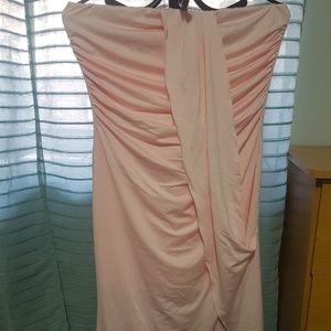 Party high low baby pink skirt